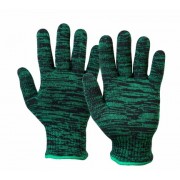 Перчатки х/б 4 нити без ПВХ, ЗЕЛЕНЫЕ, двойные, 10/7,5 класс, 22 размер (10/150)