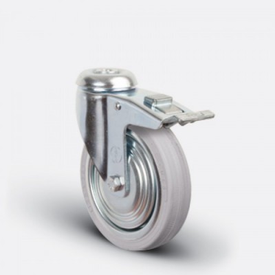 Колесо аппаратное, поворотное с тормозом под болт М12/10, SChgb100, d100мм, нагрузка 80 кг (40 шт) Колесо аппаратное, поворотное с тормозом под болт М12/10, SChgb100, d100мм, нагрузка 80 кг (40 шт)
