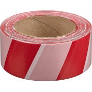 Лента сигнальная бело-красная  50 мм * 150 м (3/18 шт/уп) Kraft