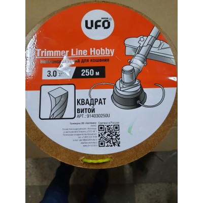 914030250U Нейлоновая леска UFO 3,0мм х 250 м (квадрат витой) 914030250U Нейлоновая леска UFO 3,0мм х 250 м (квадрат витой)