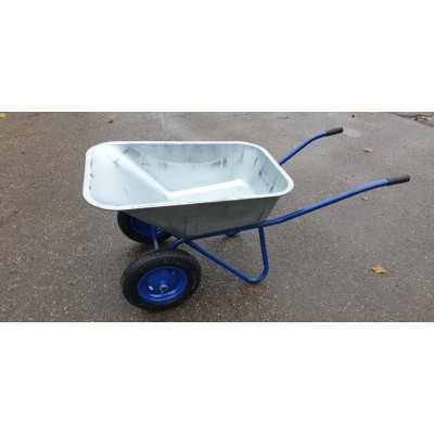 Тачка WB6419S строительная двухколесная 100л, 200кг, пневмо колесо 14"х3,25-80 Тачка WB6419S строительная двухколесная 100л, 200кг, пневмо колесо 14"х3,25-80